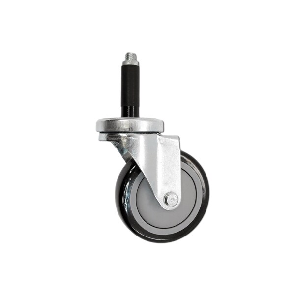 Casterhq 3"x1-1/4" Swivel Caster, Black Polyurethane on Polyolefin Wheel, 3 HDLDPPB314-34 - main